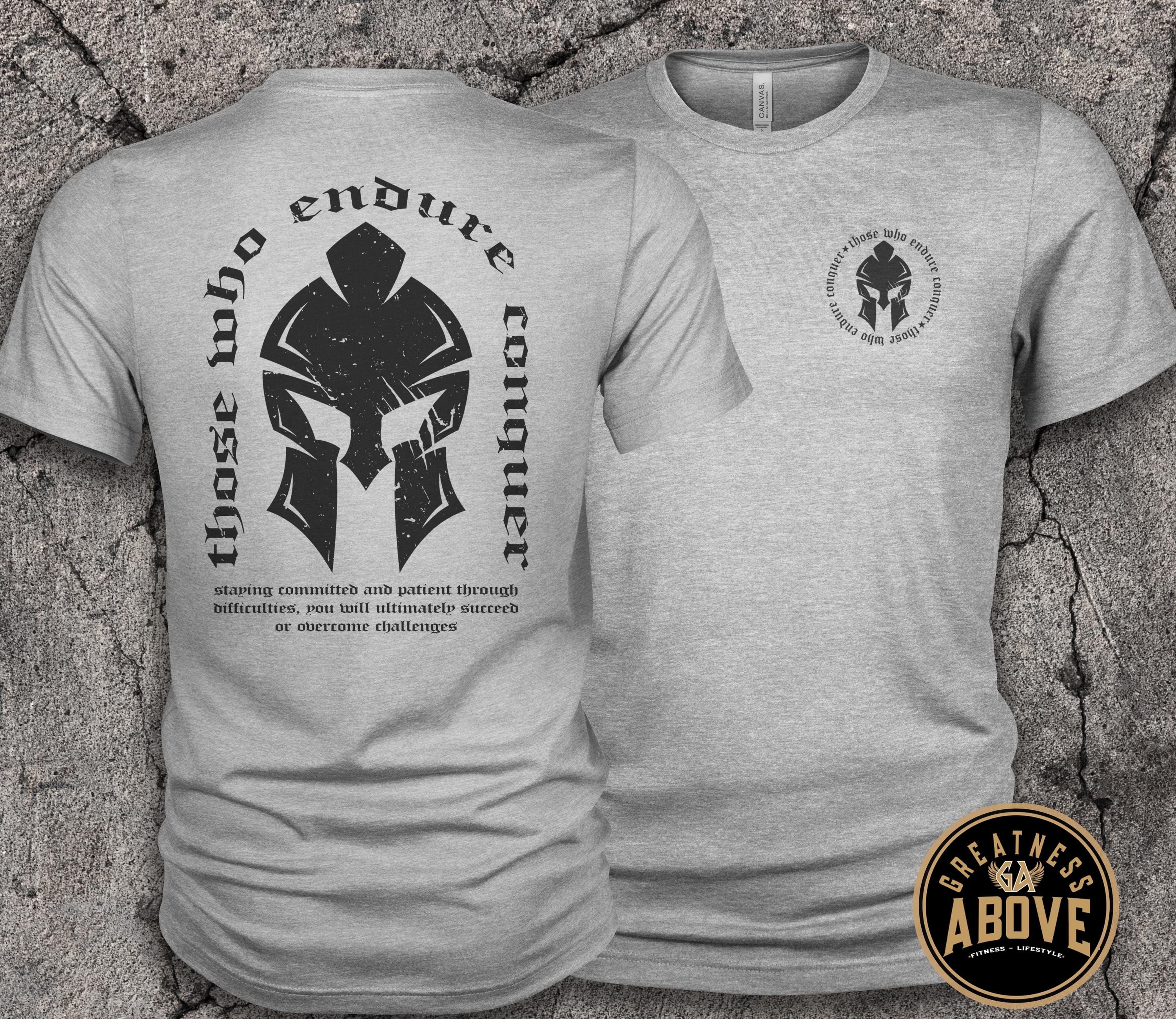 Spartan Warrior Shirt | Gladiator Graphic Tee | Men's Gym Motivation Shirt