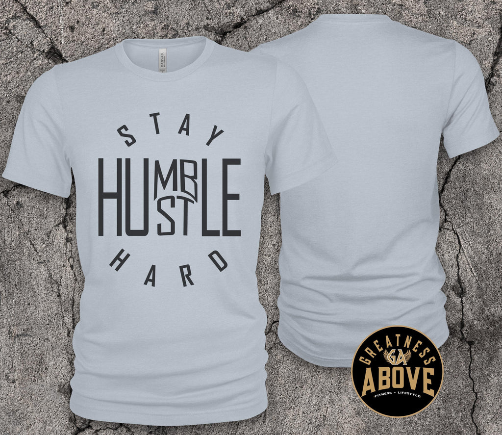 Stay Humble Shirt: Gold Text Motivational Streetwear Tee
