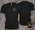No Luck All God T-Shirt | Minimal Cross Christian Tee | Faith Over Luck Graphic Shirt