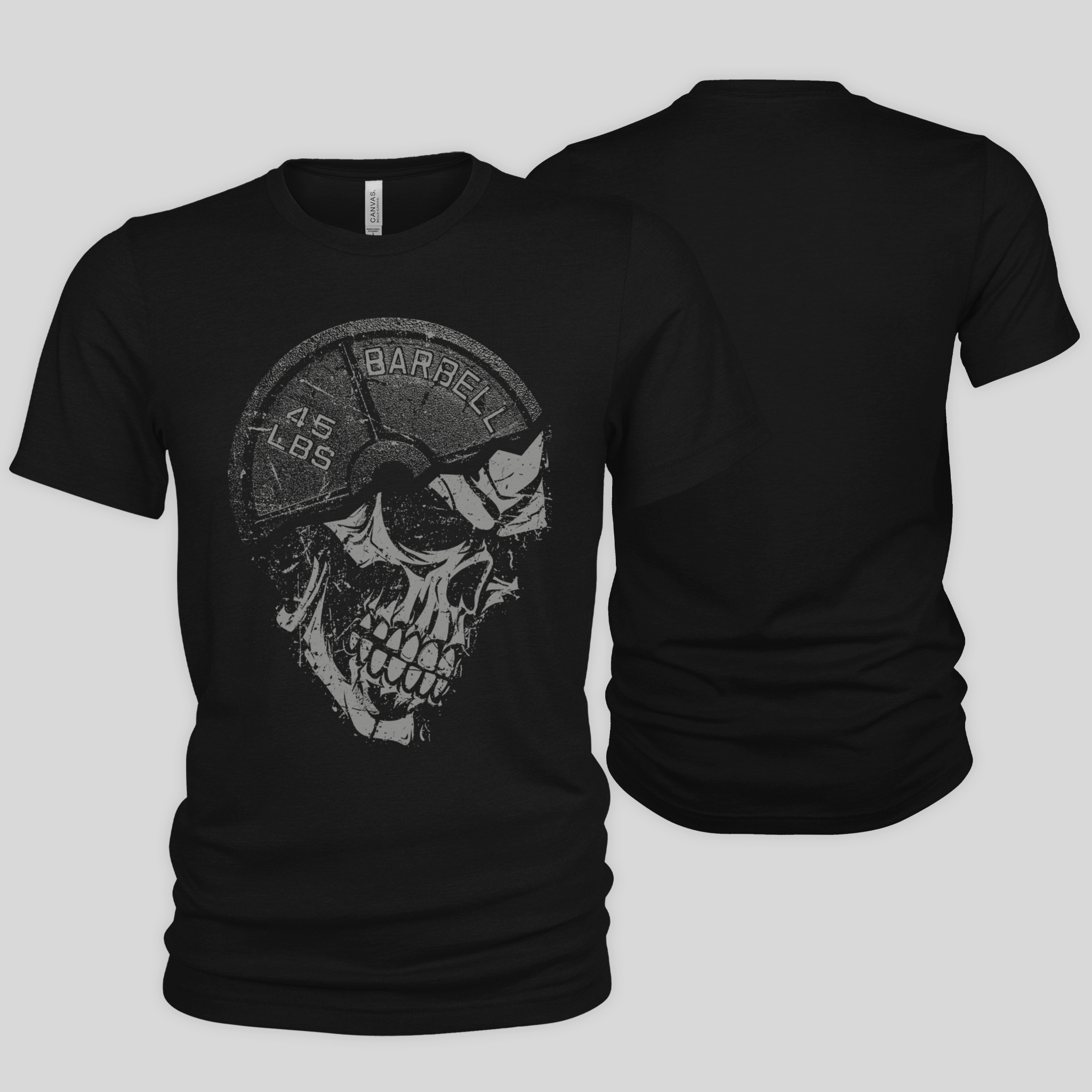 Skull Barbell Tee | Fitness & Weightlifting T-Shirt