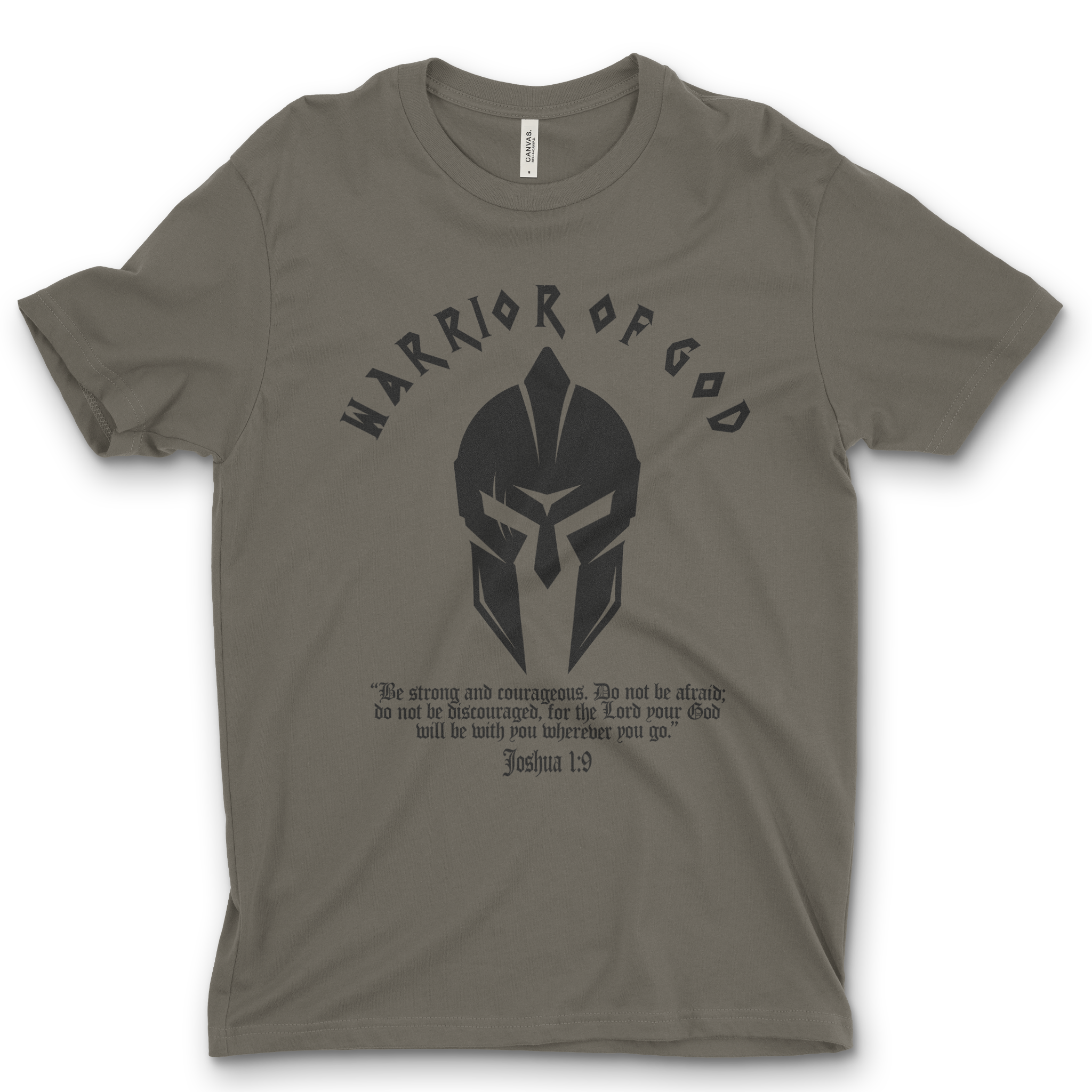 Warrior of God T-Shirt | Christian Faith Spartan Helmet Tee