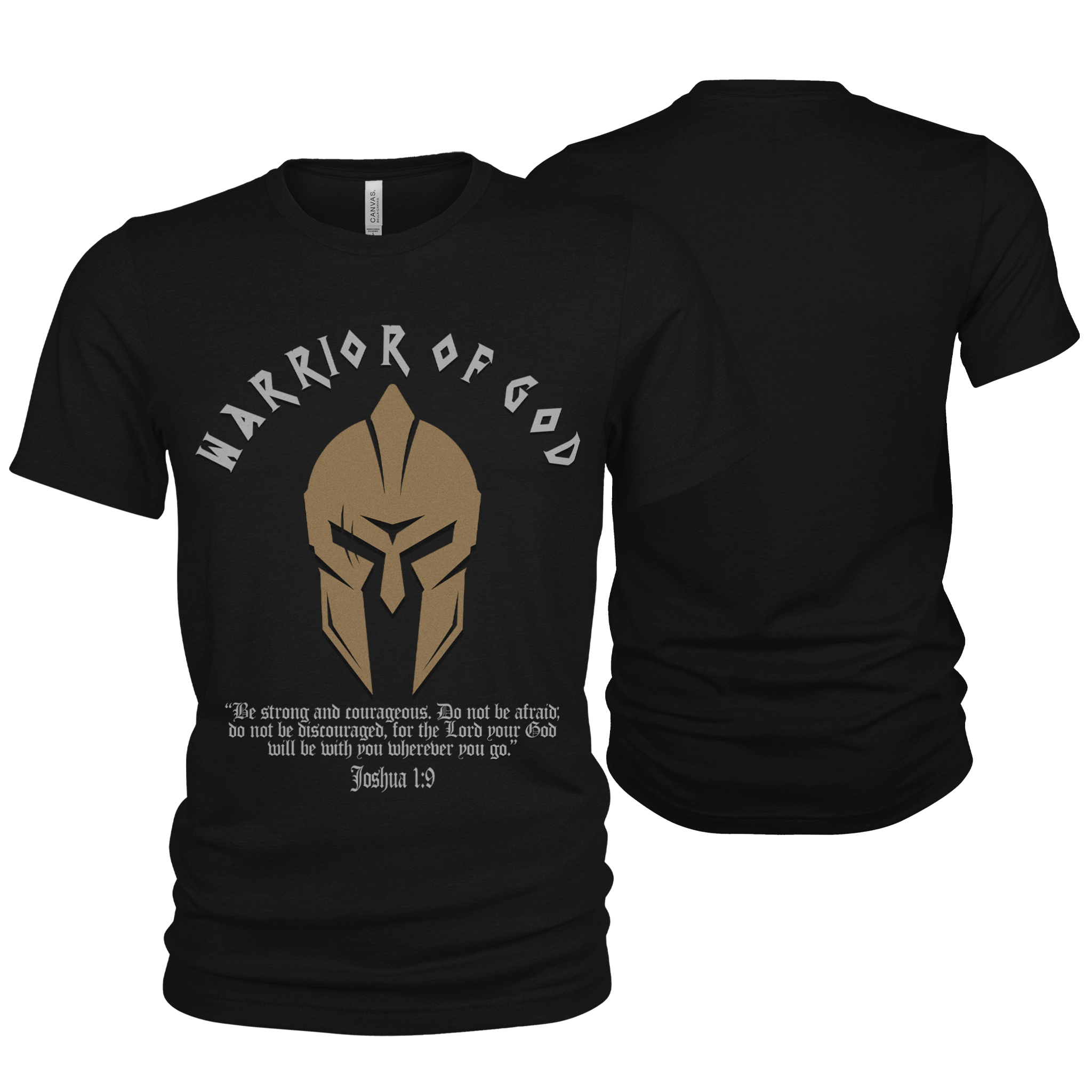 Warrior of God T-Shirt | Christian Faith Spartan Helmet Tee