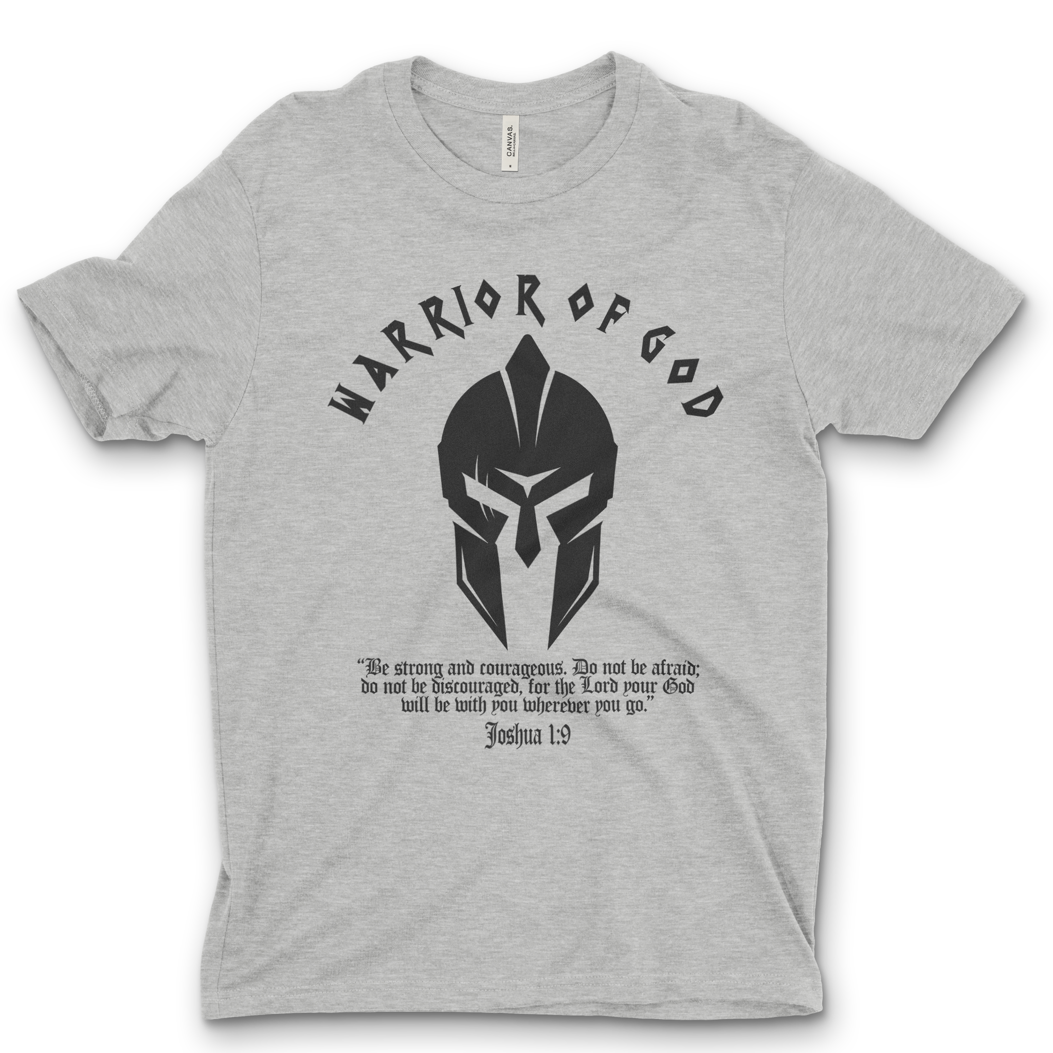 Warrior of God T-Shirt | Christian Faith Spartan Helmet Tee