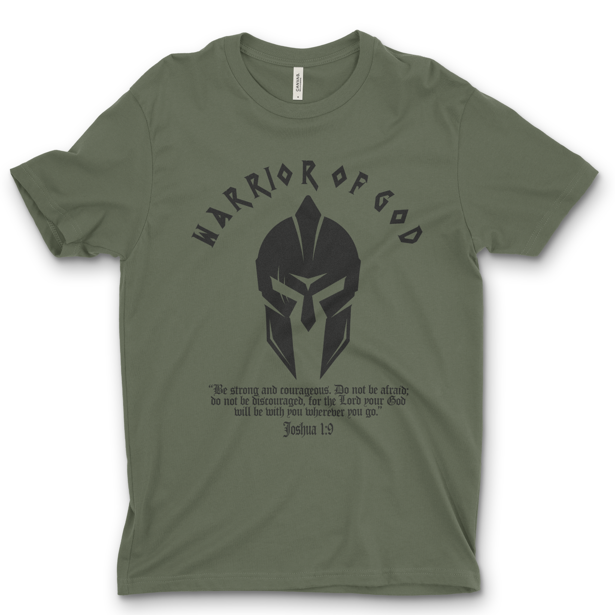Warrior of God T-Shirt | Christian Faith Spartan Helmet Tee