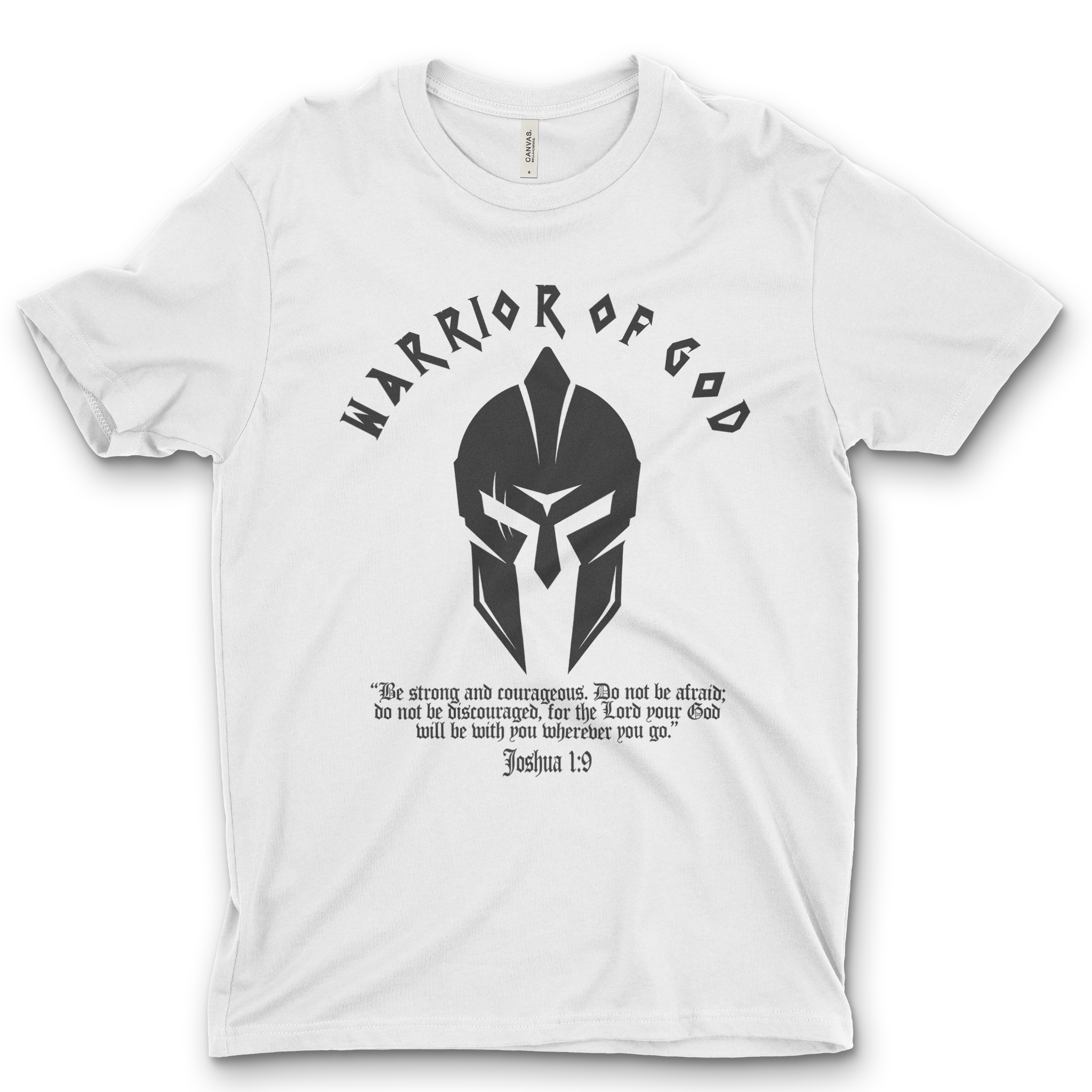 Warrior of God T-Shirt | Christian Faith Spartan Helmet Tee